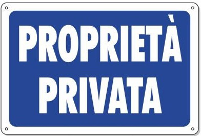 Cartello "Proprietà privata", in PVC rigido, 20x30 cm