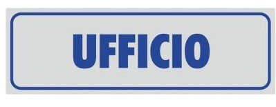 Etichetta adesiva "Ufficio", formato 14x4 cm