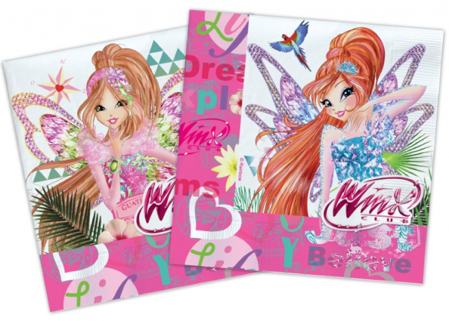 Tovagliolo fantasia "Winx", confezione da 20 pezzi