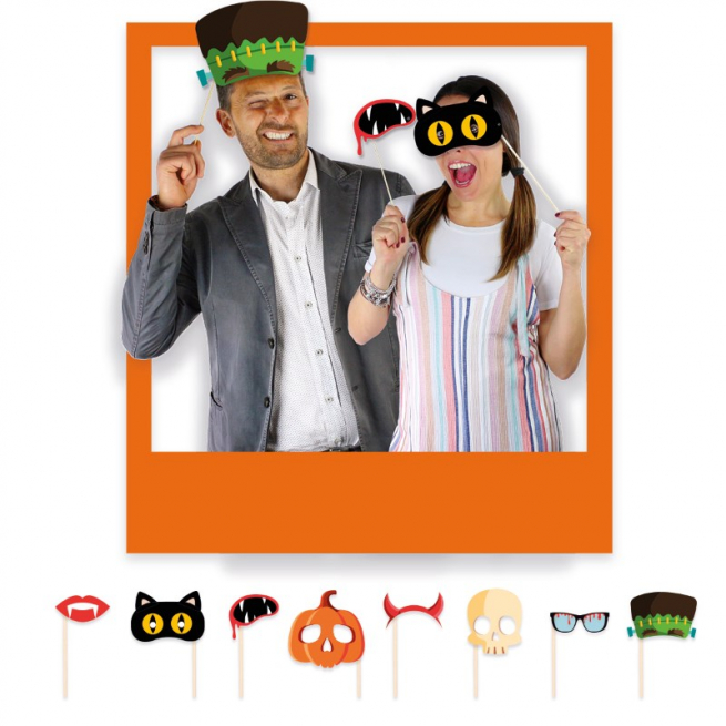 Photo booth "Halloween", confezione da 8 pezzi assortiti