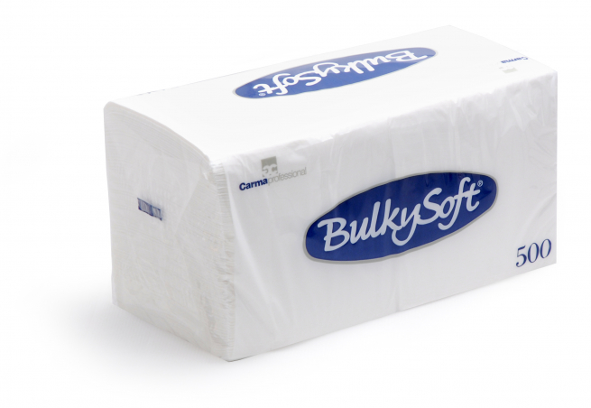 Tovagliolo bianco 1 velo ovattato, formato 33x33, confezione da 500 pezzi