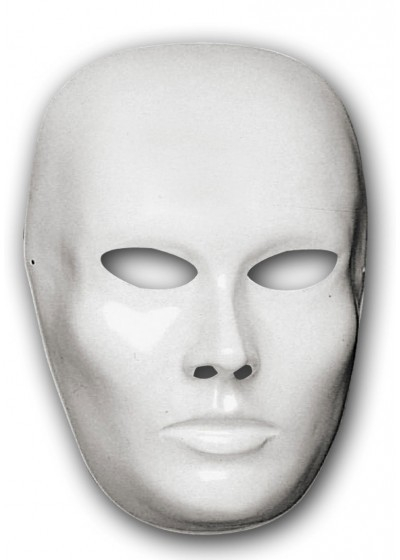 Maschera bianco viso medio da pitturare