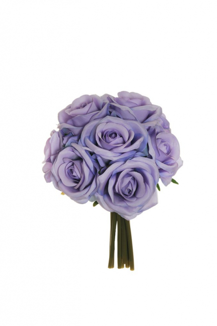 Bouquet di rose lilla, altezza 25 cm