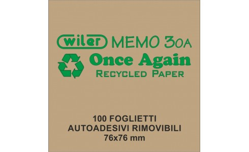 Blocco foglietti adesivi avana, 76x76 mm, confezione da 6 pezzi