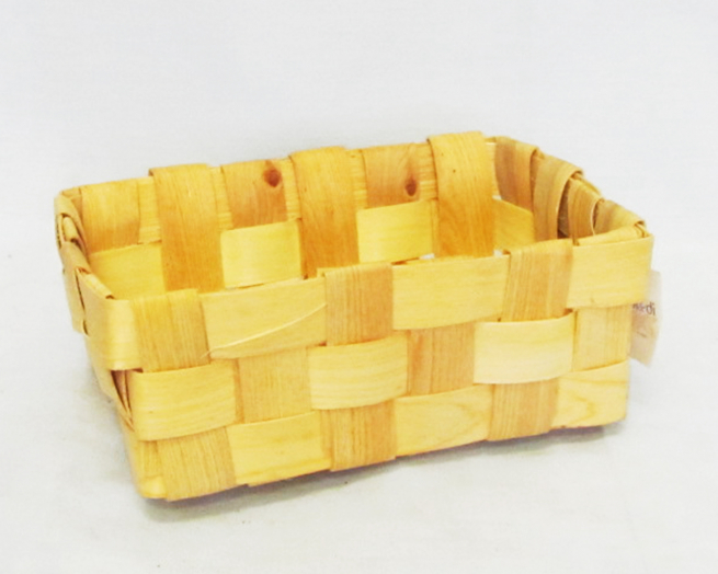 Vaschetta in legno rettangolare, 14x21 cm, altezza 6 cm