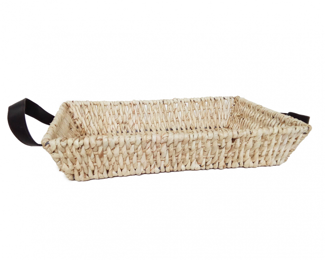 Vassoio rettangolare Seagrass naturale formato 30x40 cm, altezza 7.5 cm