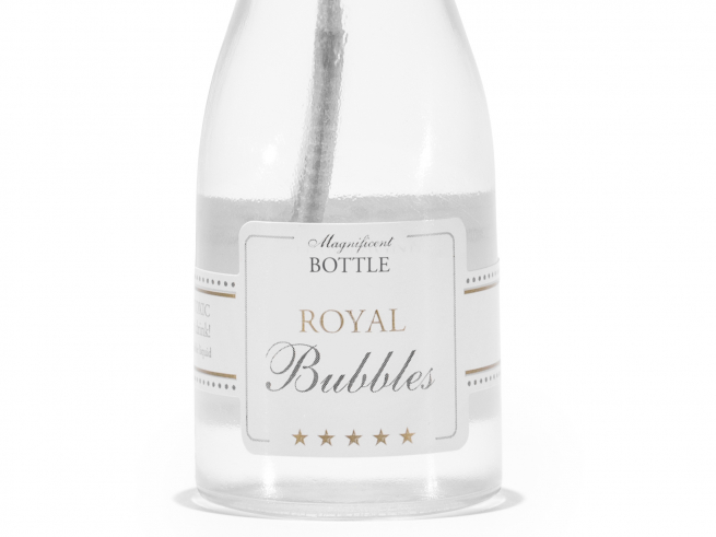 Bolle di sapone bottiglia Champagne, confezione da 24 pezzi