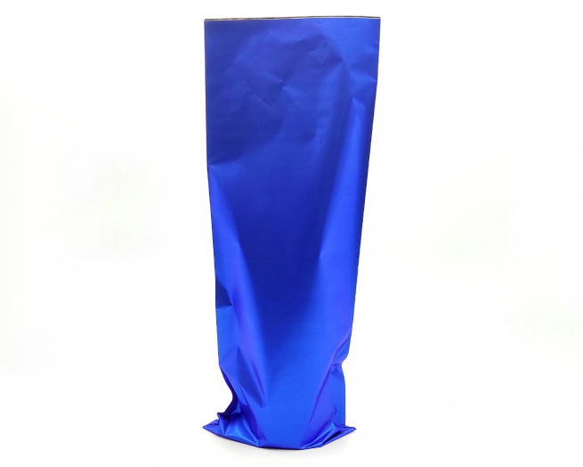 Sacchetto regalo satinato blu opaco tinta unita linea "Soft"