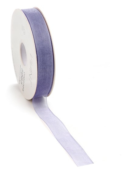 Rotolo nastro organza glicine, lunghezza 50 metri