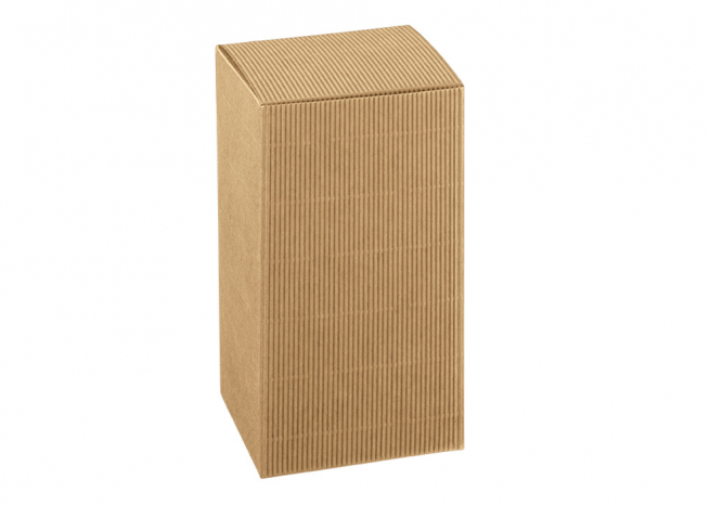 Scatola automontante base quadrata in cartone onda avana, confezione da 10 pezzi, vari formati