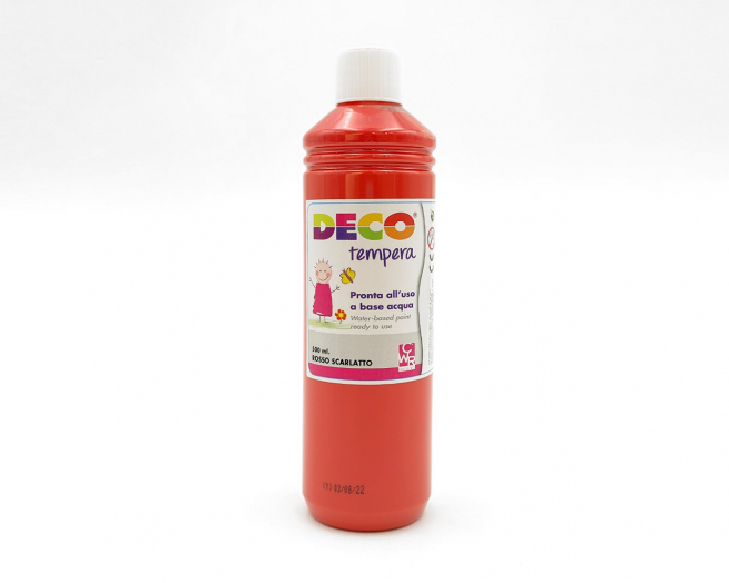 Tempera "Deco" in flacone da 500 ml, colori assortiti