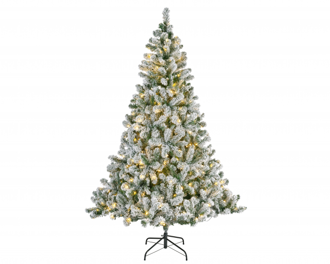 Pino "Imperial" innevato con led, altezza 240 cm, diametro base 147 cm