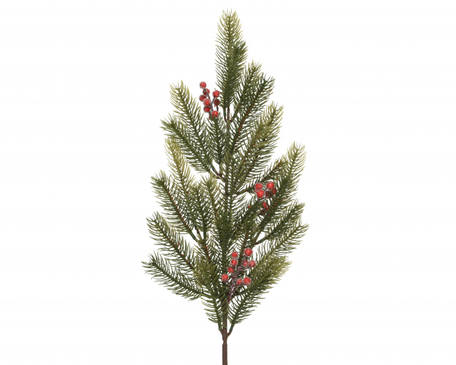 Ramo di abete con bacche, altezza 66 cm