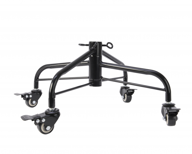 Supporto in metallo per albero con 4 ruote autobloccanti, diametro 45 cm, altezza 21 cm