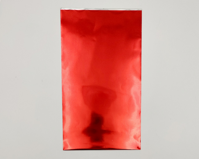 Sacchetto regalo metallizzato rosso tinta unita