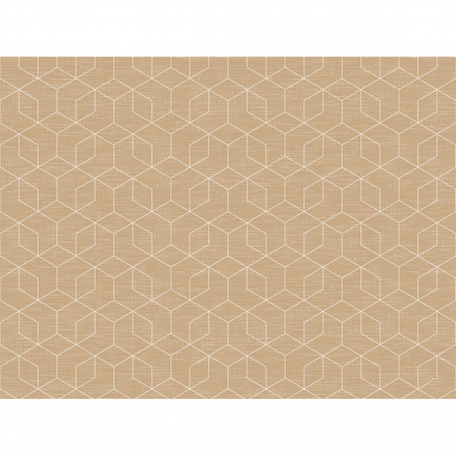 Tovaglietta TNT airlaid "Dunisoft" fantasia "Graphics Cube" avana, formato 30x40cm, confezione da 100 pezzi