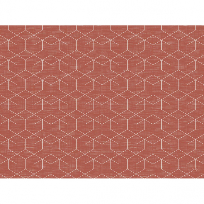 Tovaglietta TNT airlaid "Dunisoft" fantasia "Graphics Cube" terracotta, formato 30x40cm, confezione da 100 pezzi