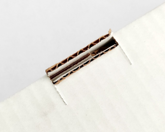 Scatola asporto fondo+coperchio in cartone microonda bianco, formato 24x39, altezza 7.5cm