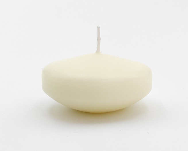 Candela galleggiante avorio, diametro 8 cm, confezione da 8 pezzi