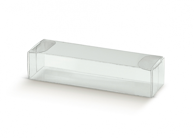 Scatola plastica trasparente con aperture laterali, 90x30x20mm, confezione da 10 pezzi
