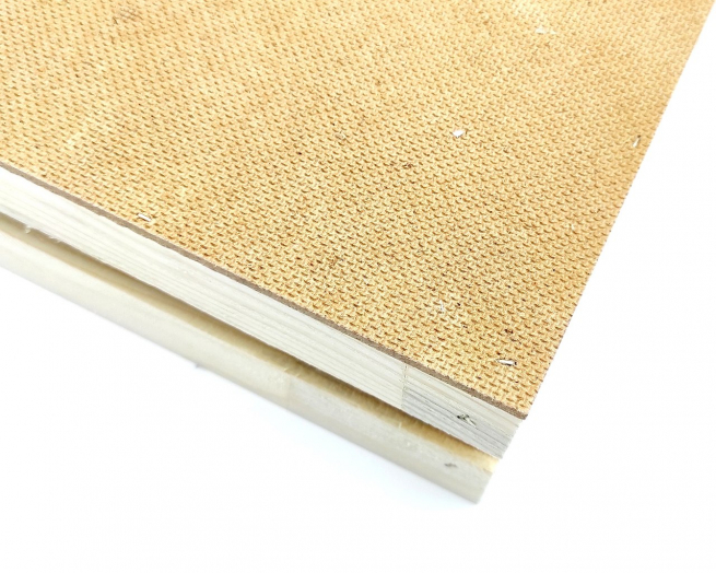 Cassetta rettangolare in legno naturale, formato 28x37 cm, altezza 8 cm
