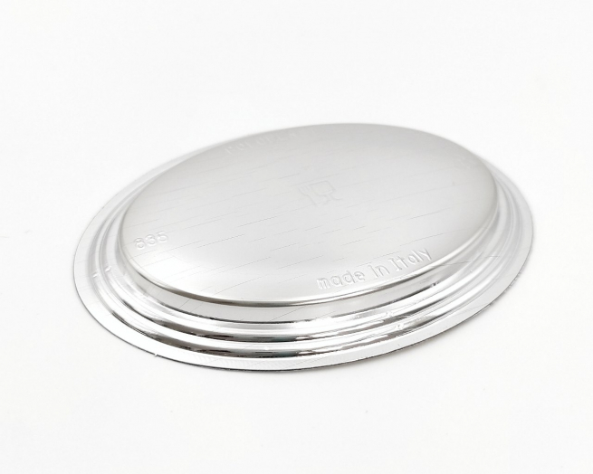 Mini vassoio oro ovale monoporzione design "Mignon", confezione da 100 pezzi