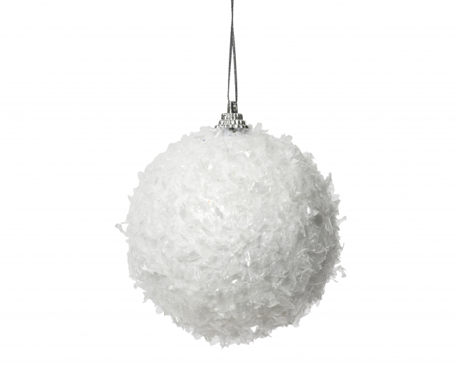 Sfera infrangibile bianca, diametro 8 cm