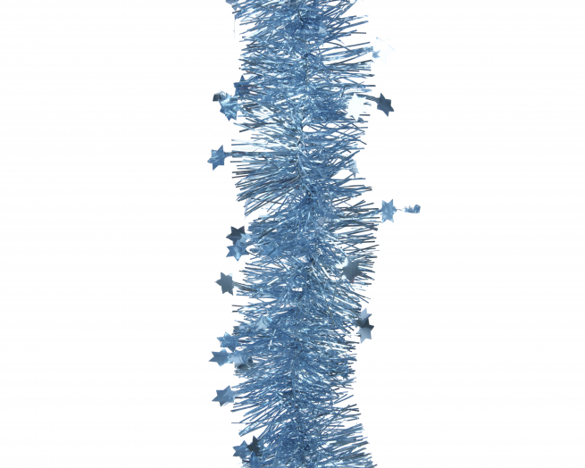 Festone azzurro con stelline, diametro 9 cm, lunghezza 270 cm