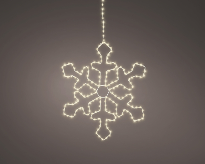 Fiocco di neve con led da esterno, diametro 38 cm