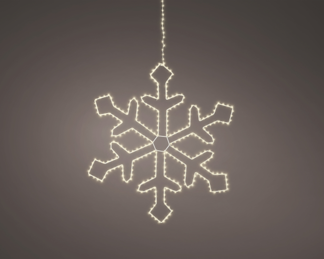 Fiocco di neve con led da esterno, diametro 58 cm
