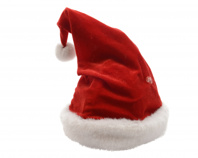 Cappello di Babbo Natale con movimento, altezza 30 cm