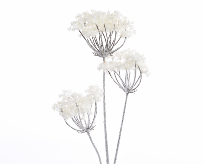 Fiore innevato su stelo, altezza 78 cm