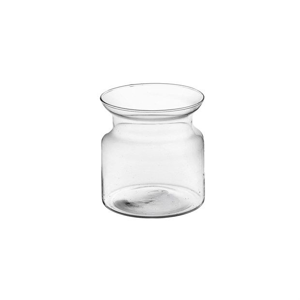 Vaso in vetro, diametro 11 cm, altezza 12 cm