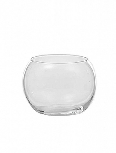 Vaso a sfera in vetro, diametro 6 cm e altezza 5 cm