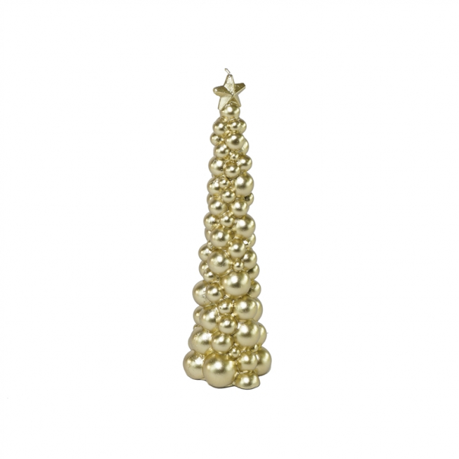 Candela oro a forma di cono altezza 21.5 cm