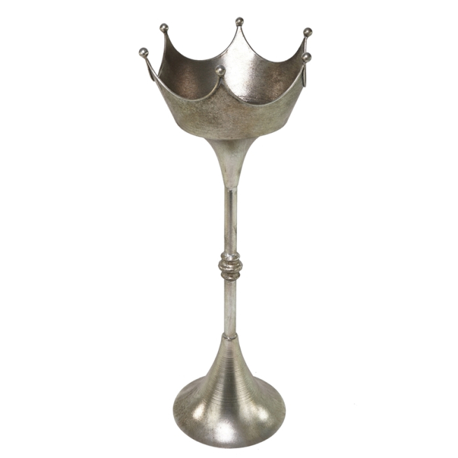 Coppa in metallo argento con piede, varie misure