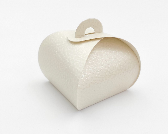 Scatola "Tortina" in cartone bianco, 5.5x5.5x5 cm, confezione da 10 pezzi