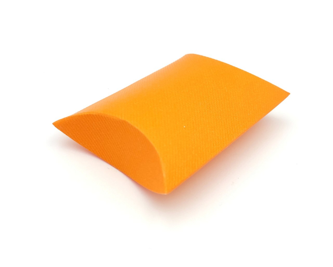 Scatola busta in cartoncino pesca, 7x7x2.5 cm, confezione da 10 pezzi