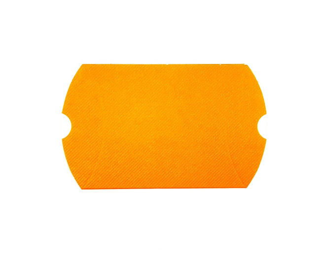 Scatola busta in cartoncino pesca, 7x7x2.5 cm, confezione da 10 pezzi