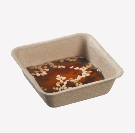 Mini piattino quadrato finger food 50x50mm, in fibra di bamboo, confezione da 100 pezzi
