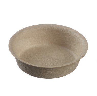Mini piattino rotondo finger food diametro 56mm, in fibra di bamboo, confezione da 100 pezzi