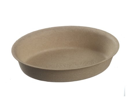 Mini piattino ovale finger food diametro 53x73mm, in fibra di bamboo, confezione da 100 pezzi