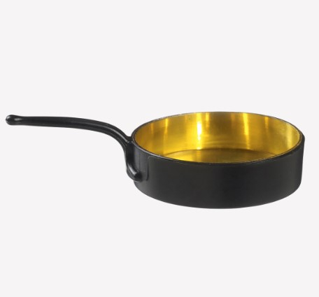 Miniporzione "Padella" fingerfood in plastica nera, capienza 25cc, confezione da 24 pezzi