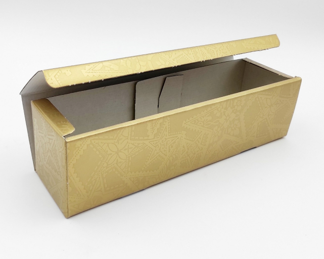 Scatola cantinetta porta bottiglia fantasia "Gold Star" automontante, 9x34x9 cm