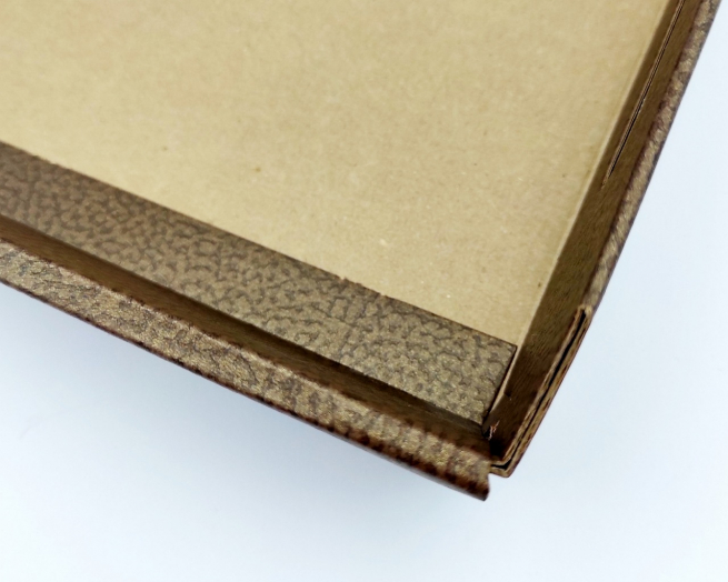 Scatola cesto automontante in cartone marrone, 16x22 cm altezza 5 cm, cartone da 50 pezzi