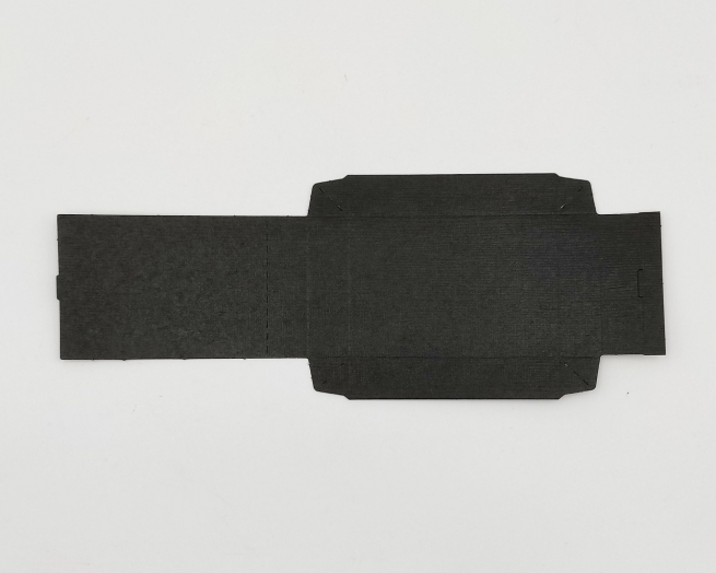 Scatola base rettangolare con coperchio in cartone nero altezza 4 cm, confezione da 10 pezzi, vari formati