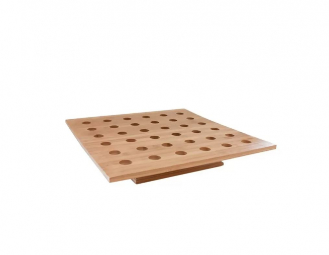 Supporto bamboo quadrato 40x40cm, porta coni bamboo