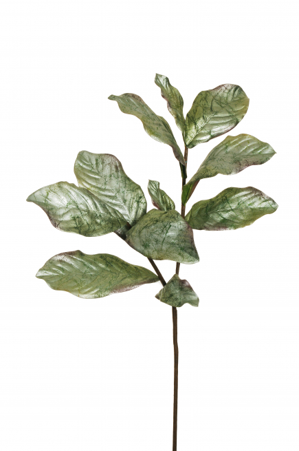 Magnolia metallizzata con stelo, altezza 78 cm, vari colori