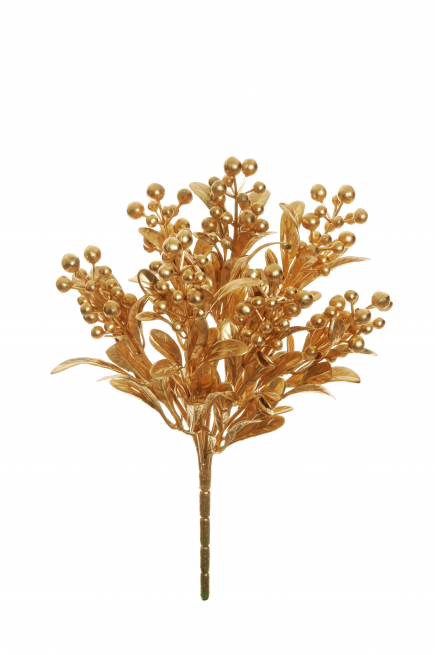 Ramo di vischio oro, altezza 34.5 cm