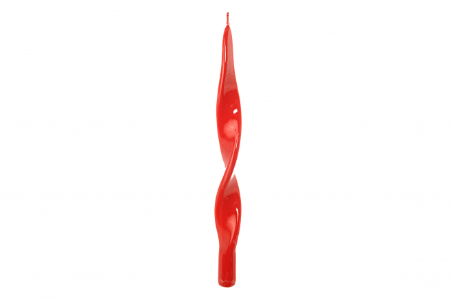 Candela fiamma rossa lucida diametro 2.2 cm, altezza 29 cm, durata 8 ore